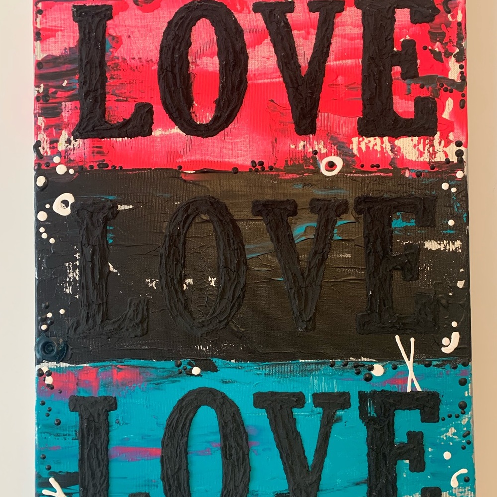 Homemade LOVE painting